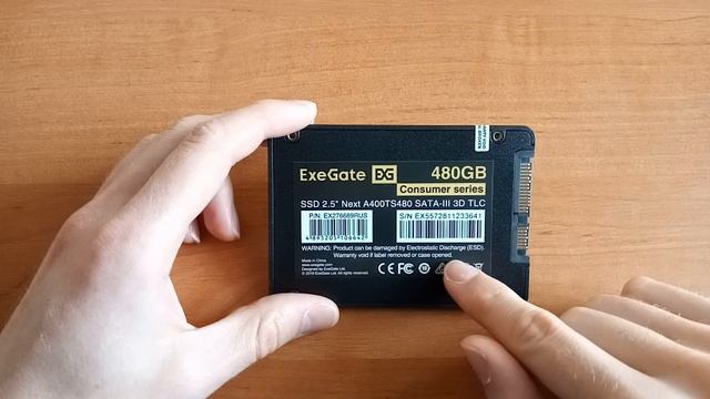 Распаковка SSD ExeGate Next A400TS480 [EX276689RUS] смотреть онлайн