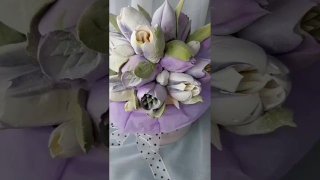 Композиция с зефирными цветами! #8мартакраснодар#цветыкупитькраснодар #подарокдевушкекраснодар