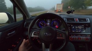 Демонстрация работы подруливания и удержания в полосе (EyeSight) от Subaru autback 2016