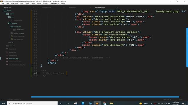 How to Add Dynamic Products on Shopping Website Using HTML CSS and PHP #3