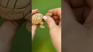 Лепим черепашек из Деревянной Глины Wood Clay