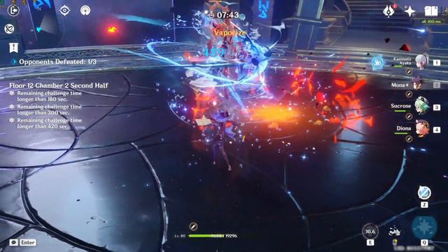 Raiden National & Ayaka Freeze - 2.6 Abyss Floor 12 Full Stars - F2P смотреть онлайн