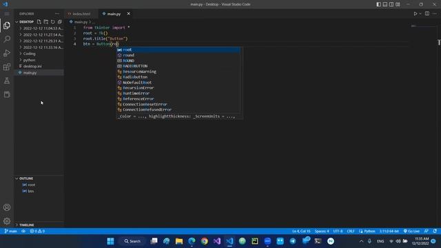 How to make a button in Python - Tkinter смотреть онлайн