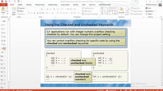 15 Checked and Unchecked Keywords in CSharp (Arabic) смотреть онлайн