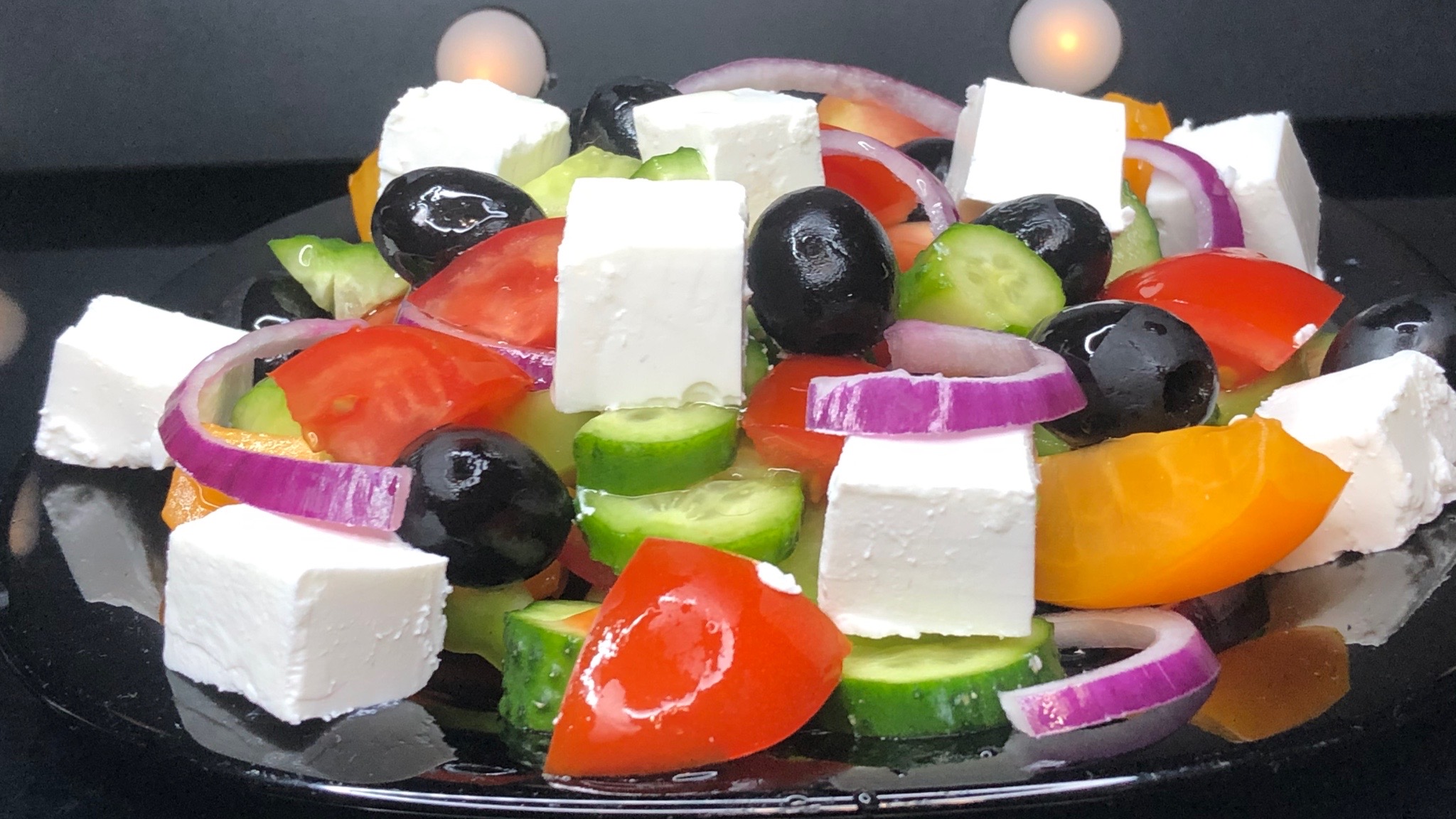 Салат греческий | салаты | рецепты просто.mp4