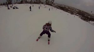 Горные лыжи. Катаемся на Уктусе, Екатеринбург.