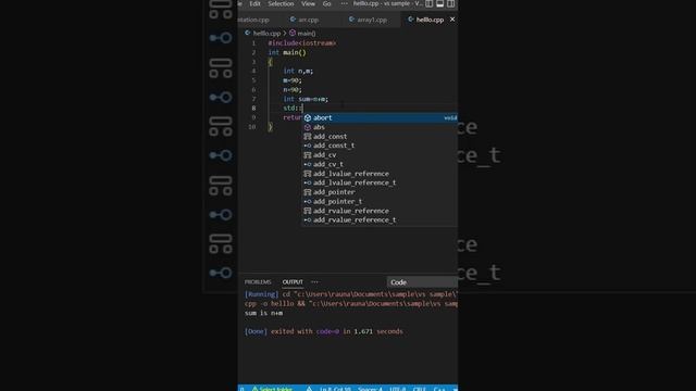 Summation of numbers in C++/cpp