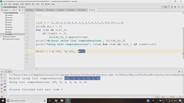 List Comprehension, Dictionary Comprehension And Generator Comprehension | Advanced Python in Hindi смотреть онлайн