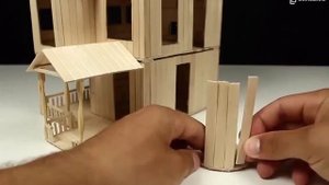Деревянный домик своими руками из палочек для мороженного