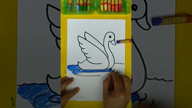 Как нарисовать ЛЕБЕДЯ - урок рисования для детей