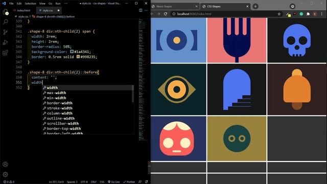 15 Custom Shapes using HTML & CSS (Advanced CSS Project Tutorial)