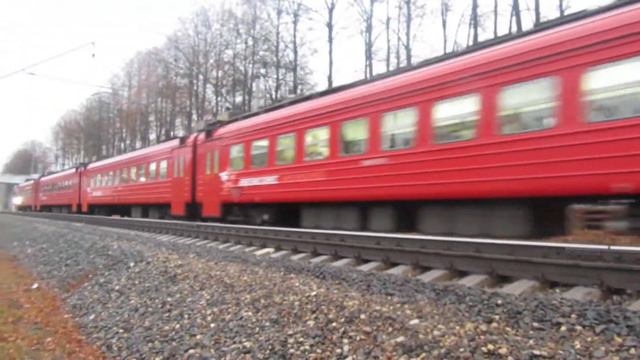 Электропоезд ЭД4М-0377 Аэроэкспресс перегон Внуково-Солнечная 29.10.2017 смотреть онлайн