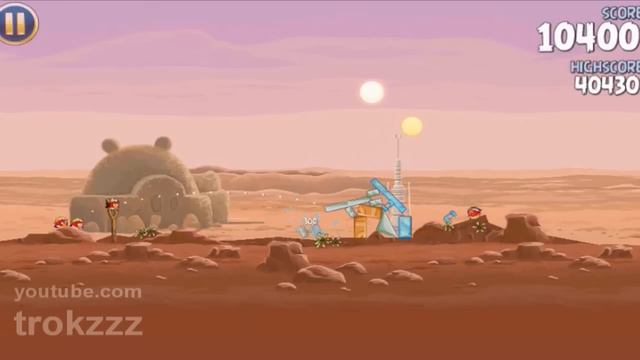 Angry Birds Star Wars 1-1 Tatooine Tutorial Прохождение Ангри Бердс смотреть онлайн