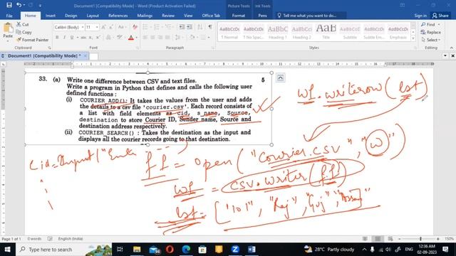 CSV Files in Python Class 12 | Read and Write CVS Files program | How to create CSV File in Py?