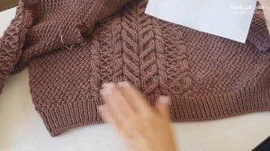 Вязание женского жакета регланом снизу без выкройки по рабочему рисунку