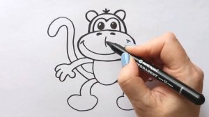 Как нарисовать ОБЕЗЬЯНУ / Мультик раскраска ОБЕЗЬЯНА / Нарисуй Ка