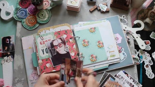 Альбом на кольцевом механизме//СКРАПБУКИНГ//Листаем смешбук смотреть онлайн