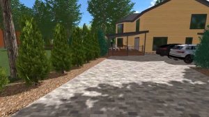 Ландшафтный дизайн участка в сосновом лесу