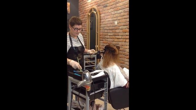 Колорирование на темные волосы