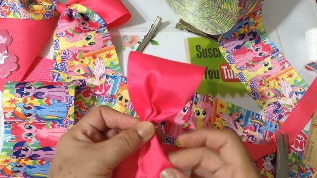 3  moños con solo 1 metro de listón de personaje VIDEO No. 472 CREACIONES ROSA ISELA смотреть онлайн