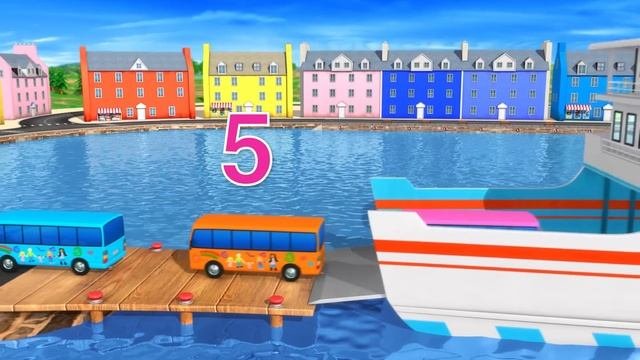 1 2 3 Little Buses Go Round! | LittleBabyBum - Nursery Rhymes For Babies! ABCs And 123s