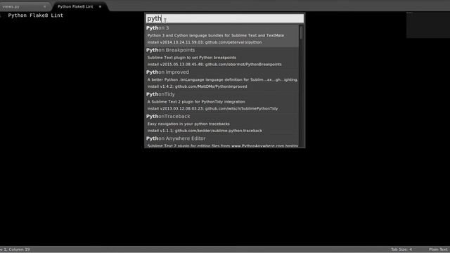 Install Python Flake8 Lint in sublime text editor