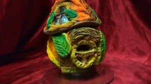 Домик из соленого теста "Домик-тыква"