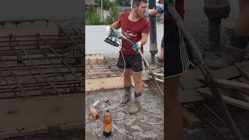 Монолитное межэтажное перекрытие дома из газоблока   #монолитноеперекрытие #монолитнаяплита