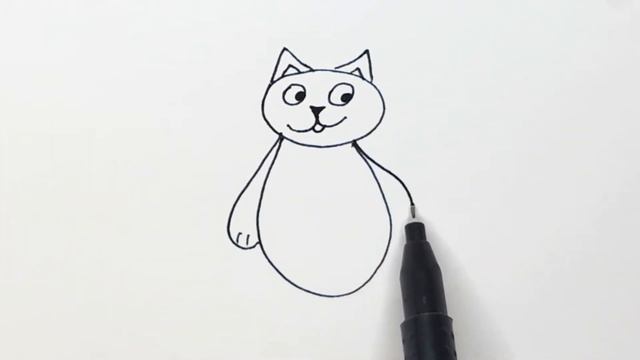 *КОШКА* Как ребенку нарисовать КОШКУ, простые идеи для срисовки. Draw a cat. Drawing a kitten. смотреть онлайн