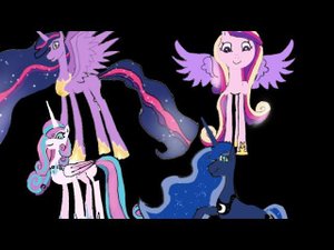 ( MLP Speedpaint ) - The Princesses good ( Luna, Cadence, Flurry Xarrt, Twilight Sparkle )
