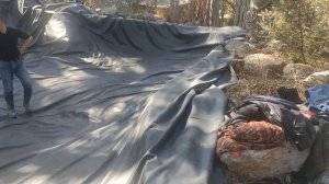 Пруд в Ялте Часть 2. Укладка мембраны