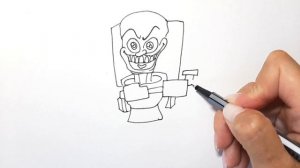 Рисуем Скибиди туалет /How to draw Skibidi Toilet / Учимся рисовать