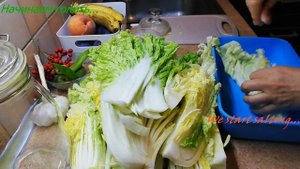 Засолка китайского салата или пекинской капусты...Salting chinese salad...