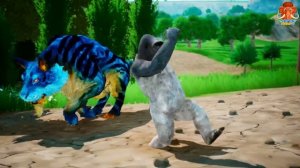 10 Zombie Cows vs 10 Zombie Tigers vs 10 Giant Buffalo Fight For Cow Cartoon Saved By Woolly Mammot