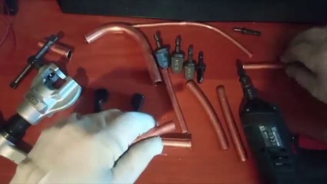 Испытания комплекта насадок на шуруповерт для вальцовки медных труб. смотреть онлайн