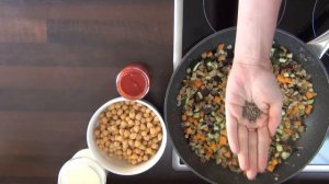 Вкусное овощное рагу с нутом на кокосовом молоке