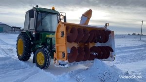 Уборка снега трактором т25