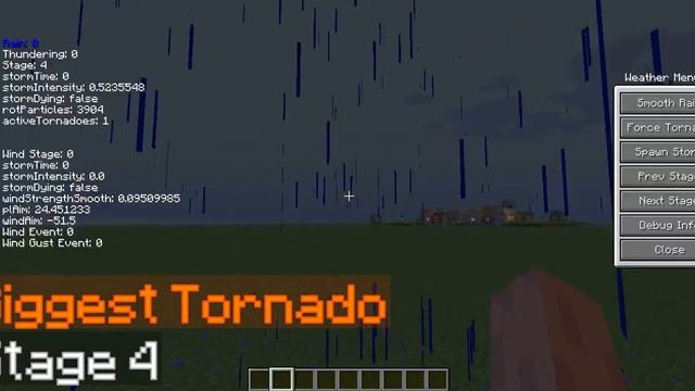 Minecraft Tornado mod 1.3.2 (All Storm Stages) смотреть онлайн