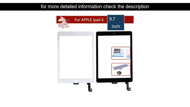 Original For Ipad Air 2 2nd ipad 6 A1567 A1566 Touch Screen TP with Home Button and Adhesive Digiti