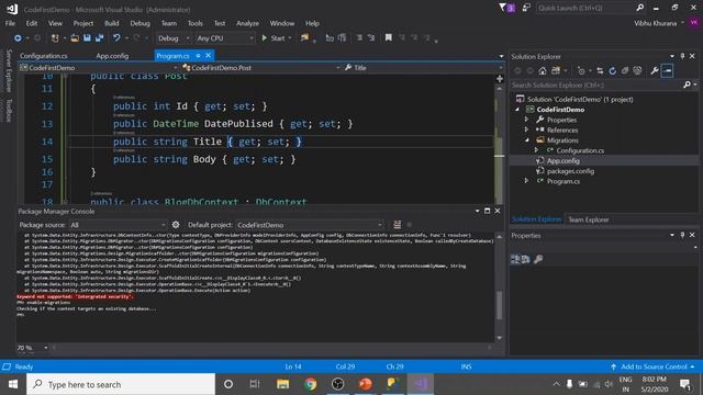 C# | Entity Framework 6 | Code First explained with practical example
