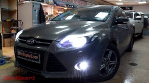 Ford Focus 3, установка телескопического омывателя фар Hella