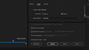 Как экспортировать аудио в Adobe Premiere Pro? (экспорт аудиодорожки в формат mp3)