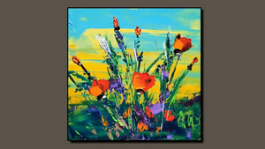 Маки / Любовь к природе / Рисование акрилом для начинающих #13