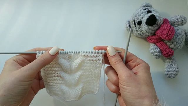 Необычная коса спицами. Узор "Коса наоборот" смотреть онлайн