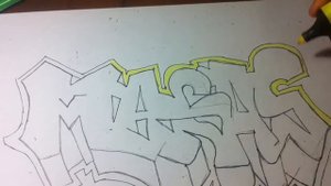 Скетч граффити Magas / how to draw