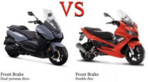Sym Maxsym 400 vs Gilera Nexus 500 Test specification comparison