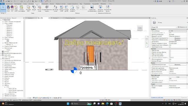 Текст модели и Деколь в Revit