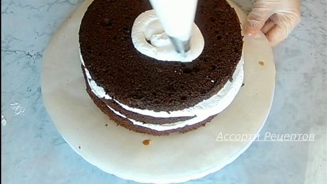 Простое Украшения Торта с помощью ложки / Simple Cake Decorating with a spoon