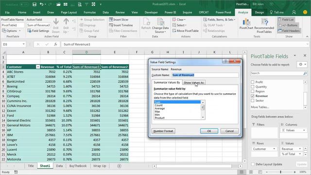 Excel - Faster Field Settings in Pivot Tables - Episode 2071