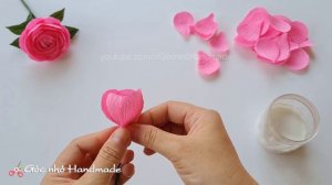 How To Make Camellia Paper Flower #2 / Paper Flower / Góc nhỏ Handmade